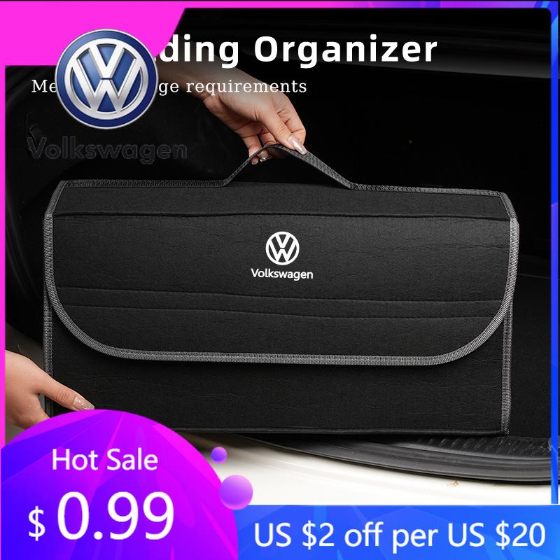 2026 Hot For Volkswagen VW Car Trunk Storage Box Organizer Foldable Stowing Tidying Container Bag For Volkswagen VW Passat Golf