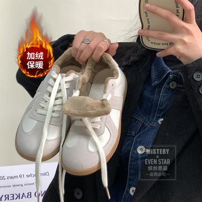 Fleece Casual Shoes Children's Autumn and Winter New Women's Cotton Shoes Flat-soled Sports Board Shoes 853