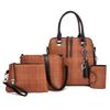 Fashion Women's Bags, New Mother and Child Bags, Four-piece Women's Handbags, Striped Retro Oblique Span Shoulder Bags