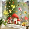Creative Mushroom House Bedroom Living Room Balcony Window Decoration Stickers