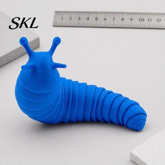 Colorful Macaron Decor Sensory Slug Fidget Toys, Mini Toys for Adults & Kids Party Favors, Desktop Stress Relief Cute Autistic Children, Age