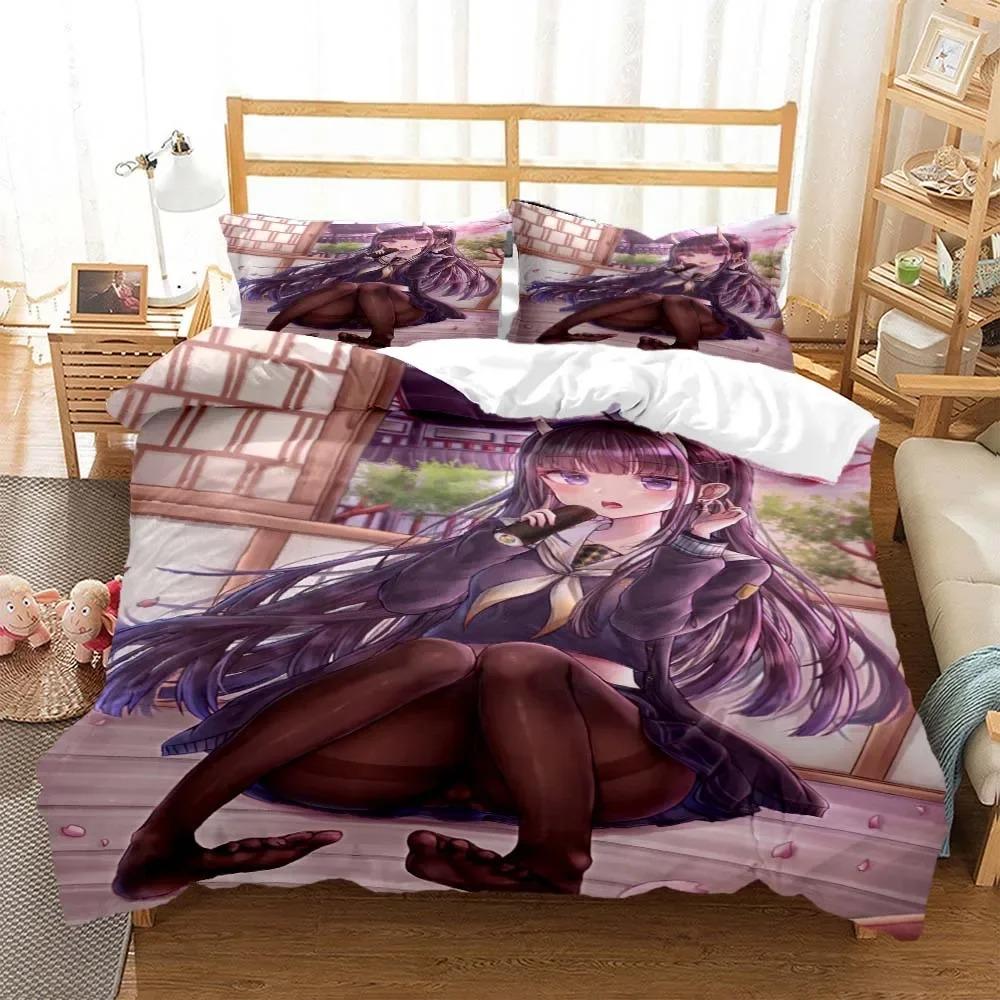 Sexy Anime Beauty Digital Print Polyester Bedding Sets Child Kids Covers Boys Bed Linen Set for Teens Bedding Set