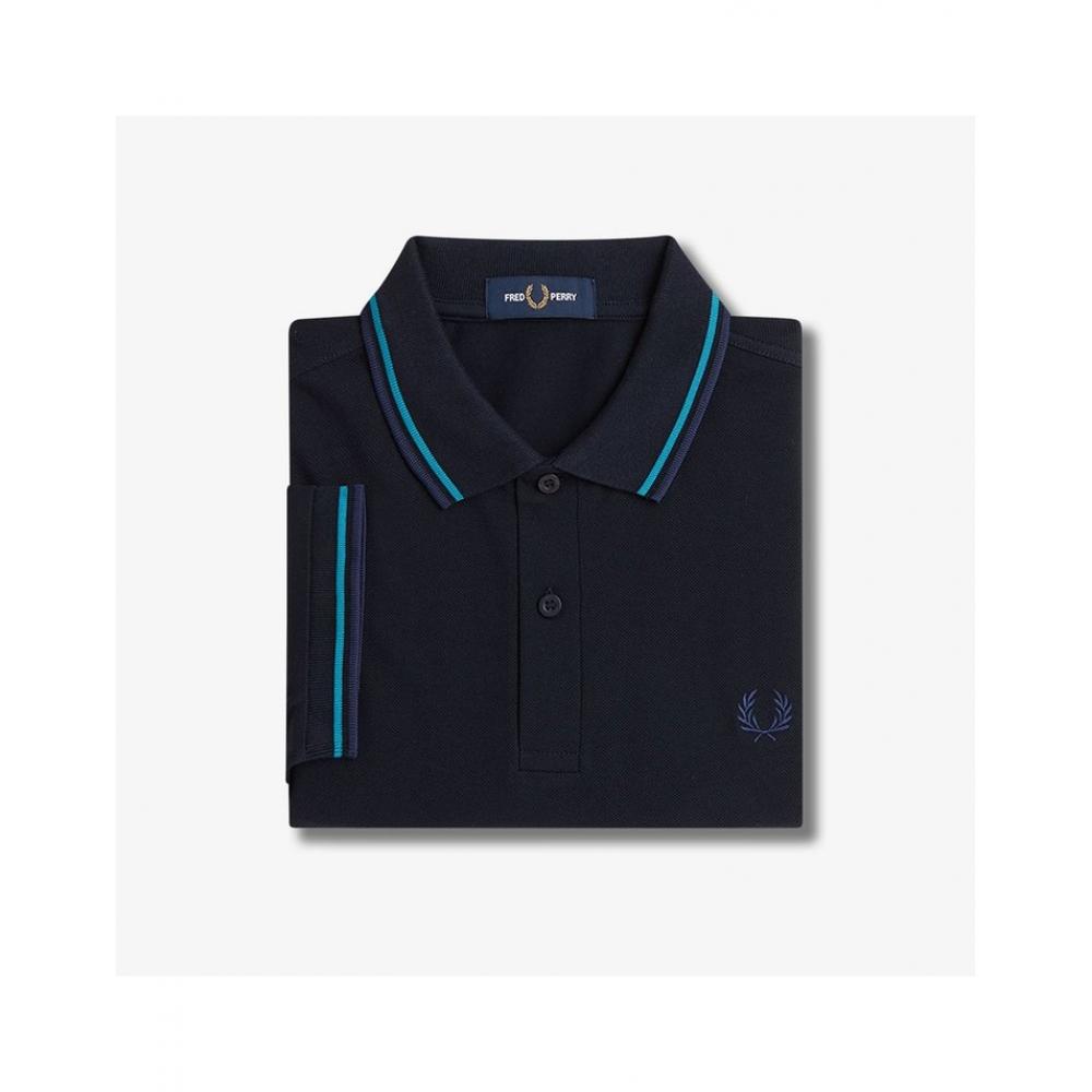 

Twin Tip Fred Perry Shirt Navy Ocean Dark Carbon Afpm2433600 W86 M