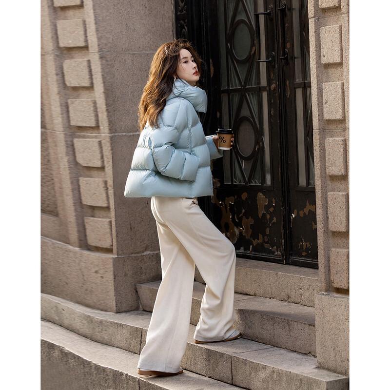 Demana Damen Kapuzen 90% Entendaunen Pufferjacke