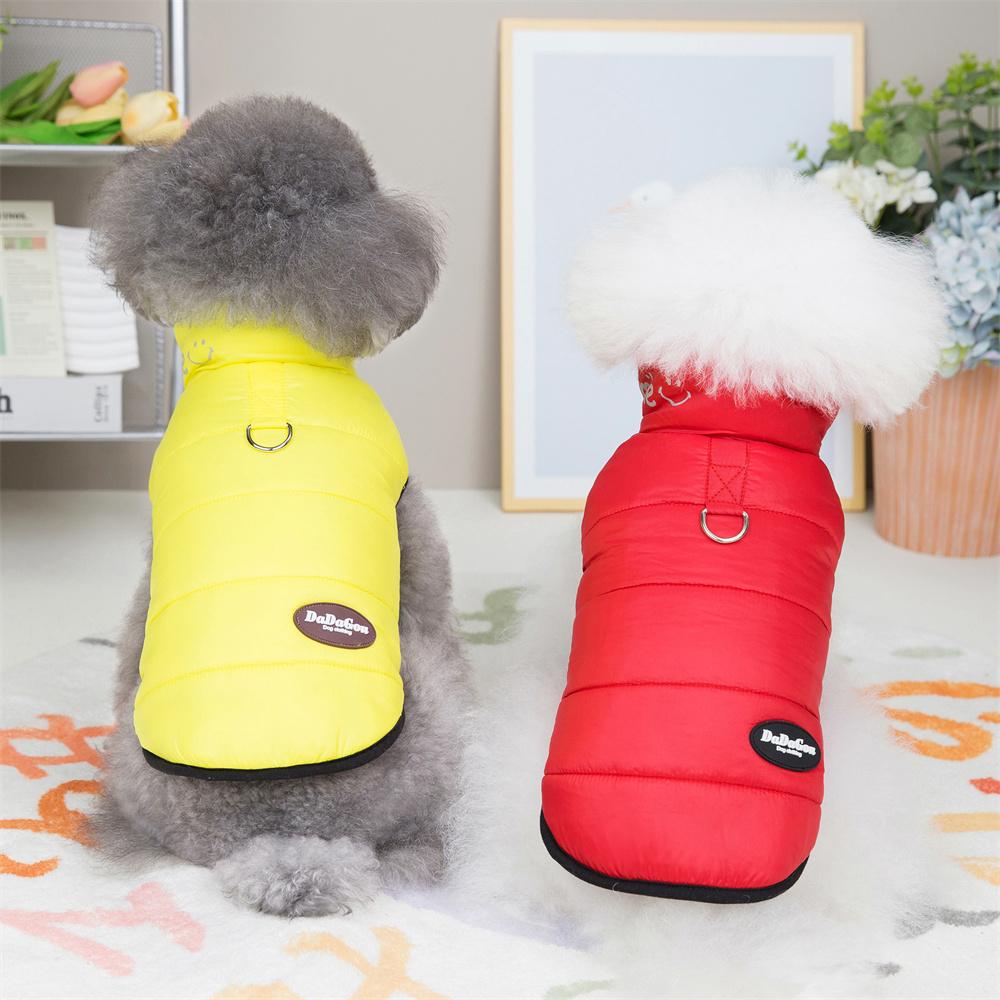 Manteau Chien D’hiver Imperméable – Taille L Rouge – Capuche, Anneaux En D, Coupe-vent – Pour Petits Et Moyens Chiens