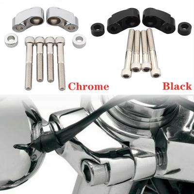 39mm/49mm Rohre Motorrad Blinker Umbau Kit Vordere Blinker Halterung Für Harley Dyna FXR Sportster XL883