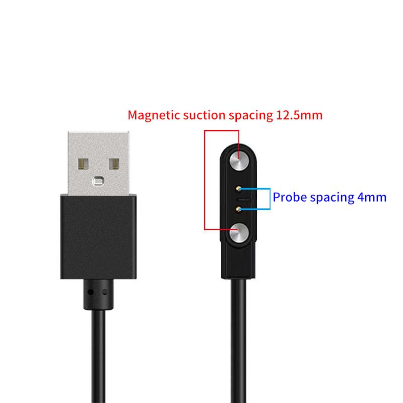 2 Pins 4Pins Smartwatch Dock Magnetic Charger Adapter Usb Charging Cable Cord For Smart Watch Power Charge Wire Accessories