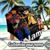 Custom Name Personalized Coraline Print Umbrella, Auto Open Close, 8‑Rib Sturdy Frame, Commute Camping Hiking Use, Birthday Gift