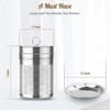 Tea Infusers for Loose Tea 2 Pack 18 8 Stainless Steel Tea Strainer Set Extra Fine Mesh Tea Steeper for Brew Tea Spices and Sea
