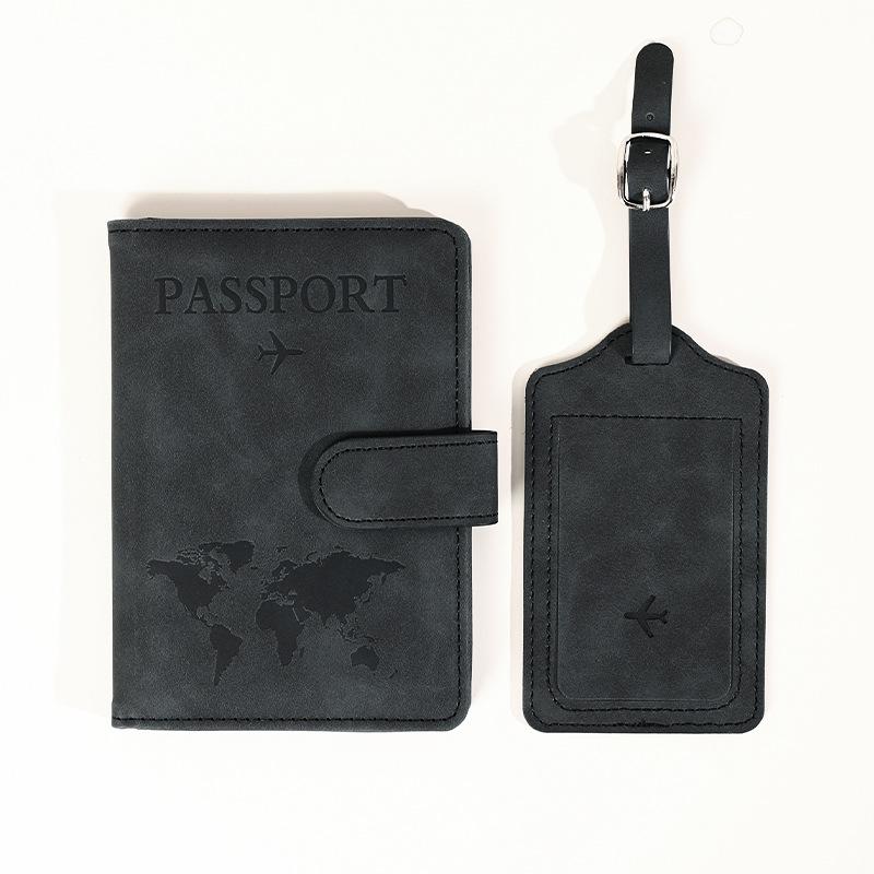 

Pu Leather Passport Protective Cover Cash-in Magnetic Buckle Passport Holder Multifunctional and Durable Anti-magnetic Anti-theft Brush ID Bag