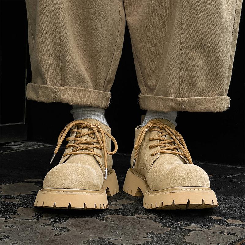 Herbst- und Winterstiefel Trendige britische vielseitige Casual-Styles Freizeit Outdoor-Walking Tägliche Party- und Büro-Dicksohlenschuhe