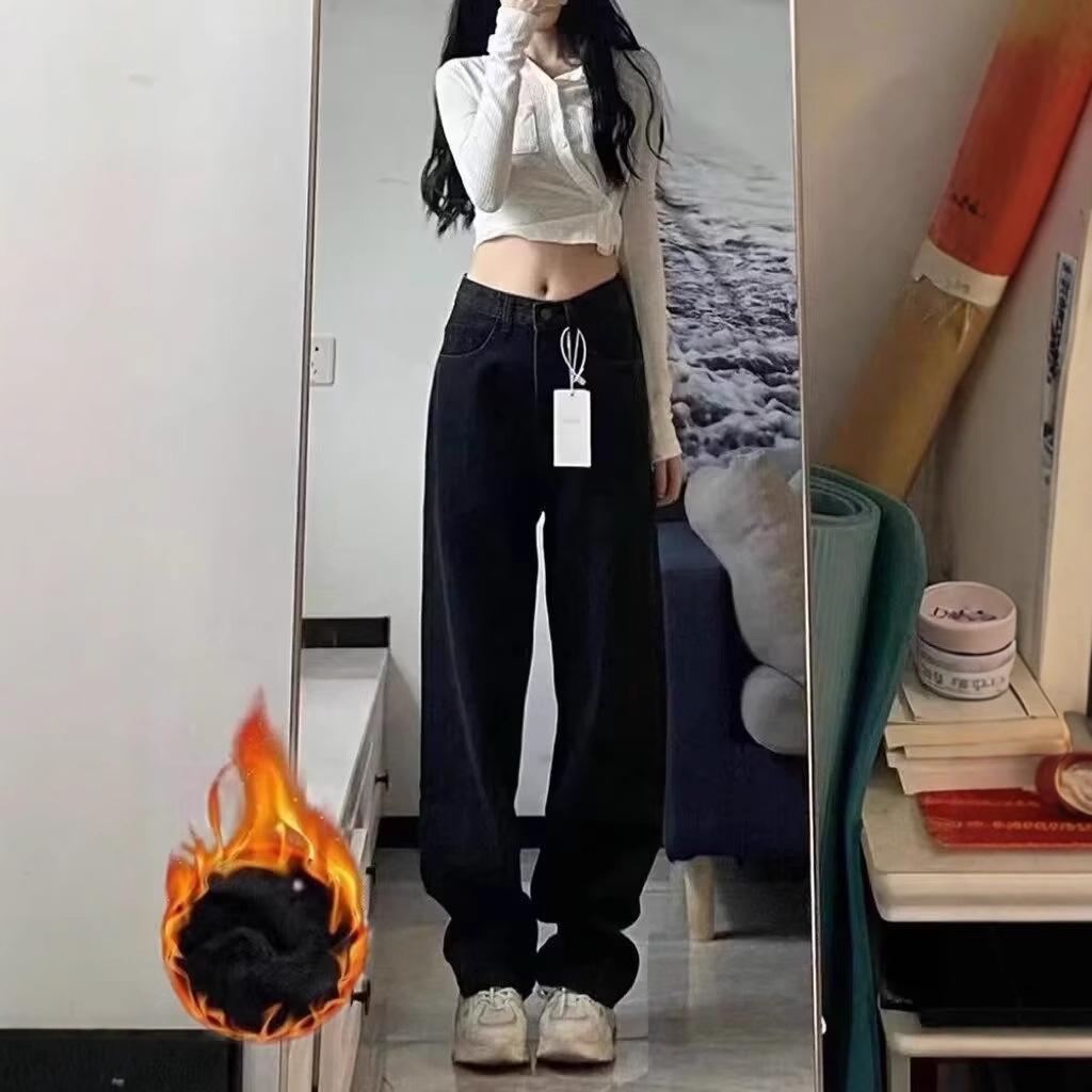 

Women s Black Petite High Waist Wide Leg Jeans - Slimming & Versatile for Spring/Summer 2025 M