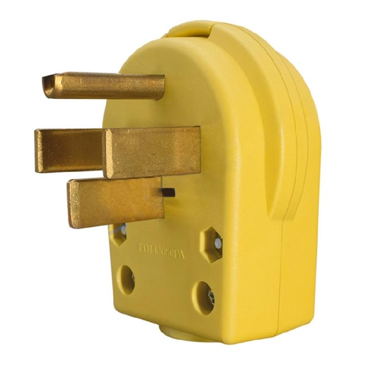 

4 Poles 50Amp 125/250V NEMA 14 50P Plug PD1450PA With Grounding PD1450PA For Powerful Appliances жёлтый