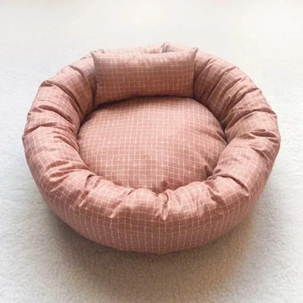 OUZEY Round Pet Cat Bed Comfortable Sleeping Dog Bed Soft Warm Pet Sofa Bed Washable Puppy Kitten Cushion Blankets Pet Products