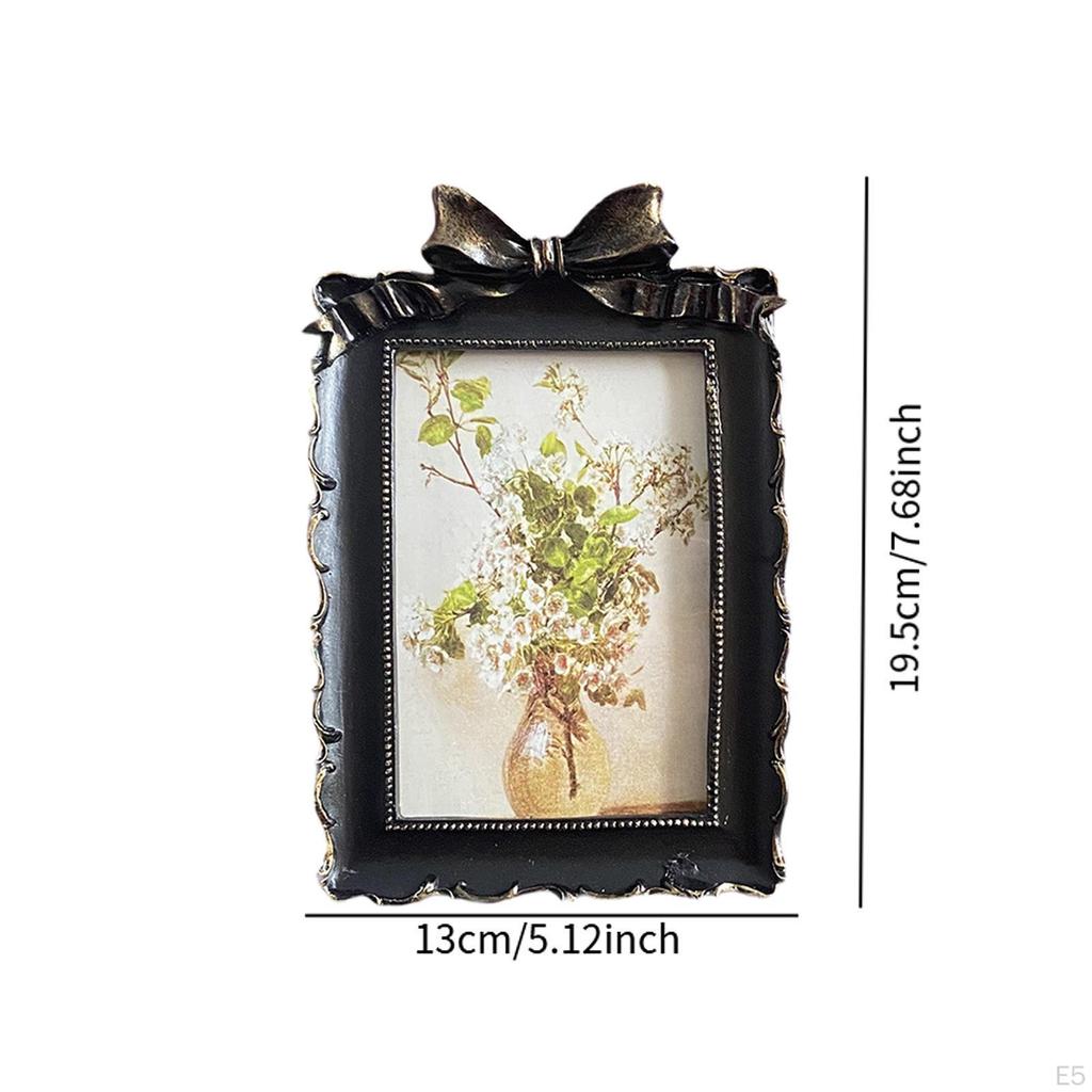 Antique Retro Vintage Resin Photo Frame, Centerpiece, Holder for Entryway, Shelf, Home Decor