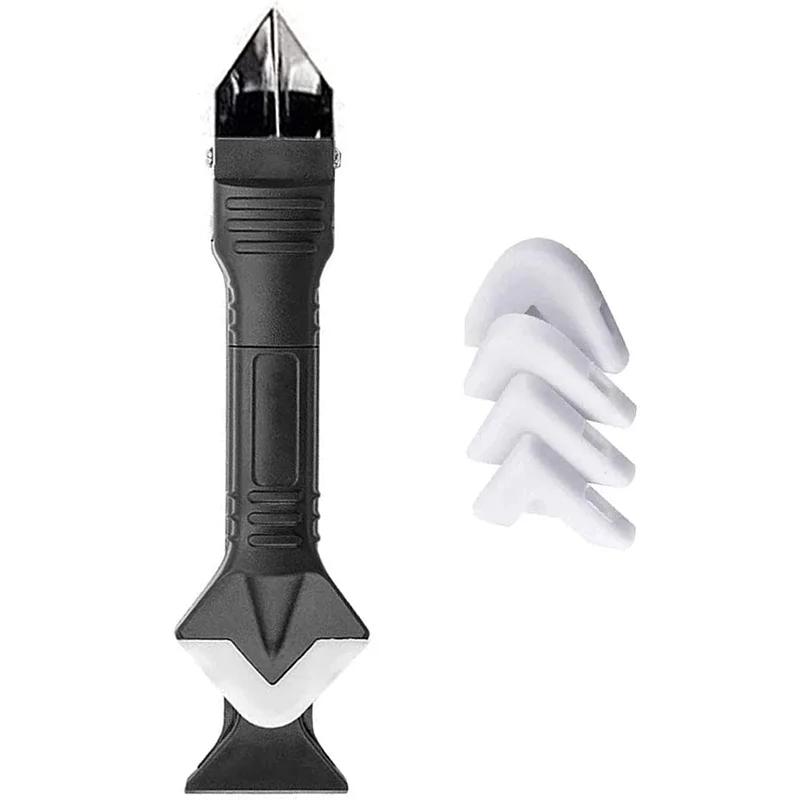 

1set Three-in-one Multifunctional Silicone Corner Scraper for Wall Trimming Household Caulking Scraper Tool Cleaning Tools