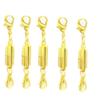 Gold Plated Magnetic Clasps with Lobster Clasps for DIY Necklace Bracelet Jewelry