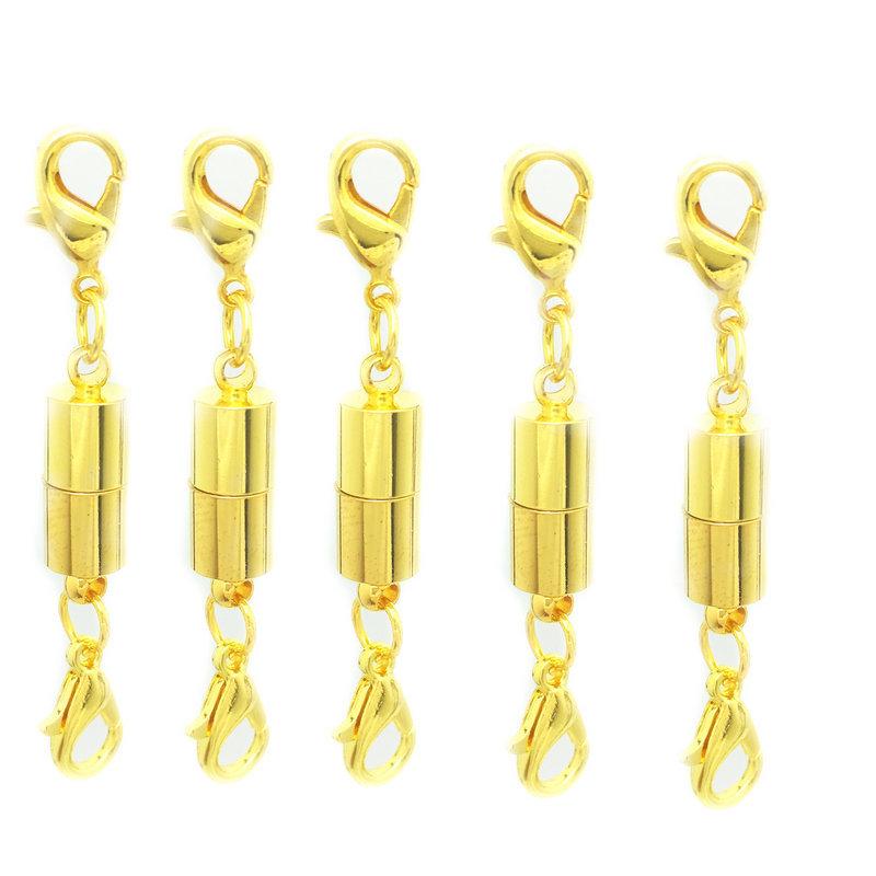 Gold Plated Magnetic Clasps with Lobster Clasps for DIY Necklace Bracelet Jewelry CL061910 золотой