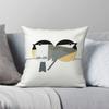 Chickadees Square Pillowcase Polyester Linen Velvet Creative Zip Decorative Pillow Case Sofa Seater Cushion Case