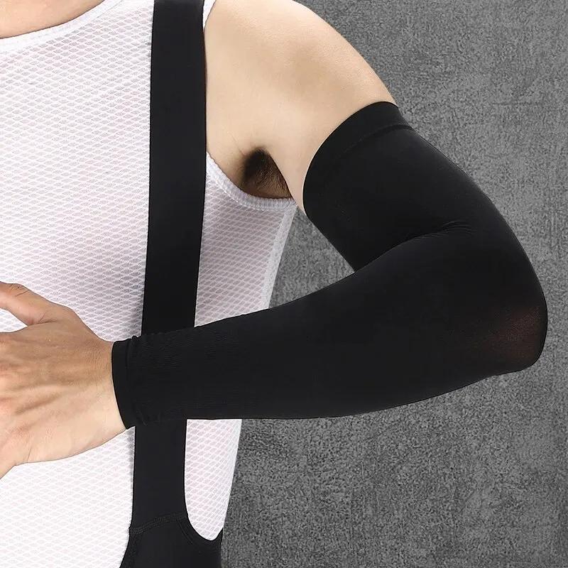 Maniche Sportive in Seta di Ghiaccio Protezione Solare UV per Ciclismo Viaggi all'Aperto Corsa Palestra Fitness Maniche Fresche Estive