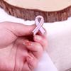 Pink Ribbon Brooch Design Promotional Breast Prevention Logo Pin Jewelry