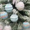 12Pcs Foam Hanging Balls for Christmas Tree Macaron Color Christmas Spheres Pendant  Indoor