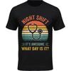 Solid Color Unisex Oneck Tshirt Cotton Night Shift Stethoscope Sunset Design Awesome What Day Is It Everyday Boys Teeshirt