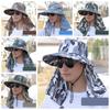 Neckline Mask Sunscrean Bucket Hat Cotton Cover Face Cap Simple Outdoor Fishing Cap  Sun Protection