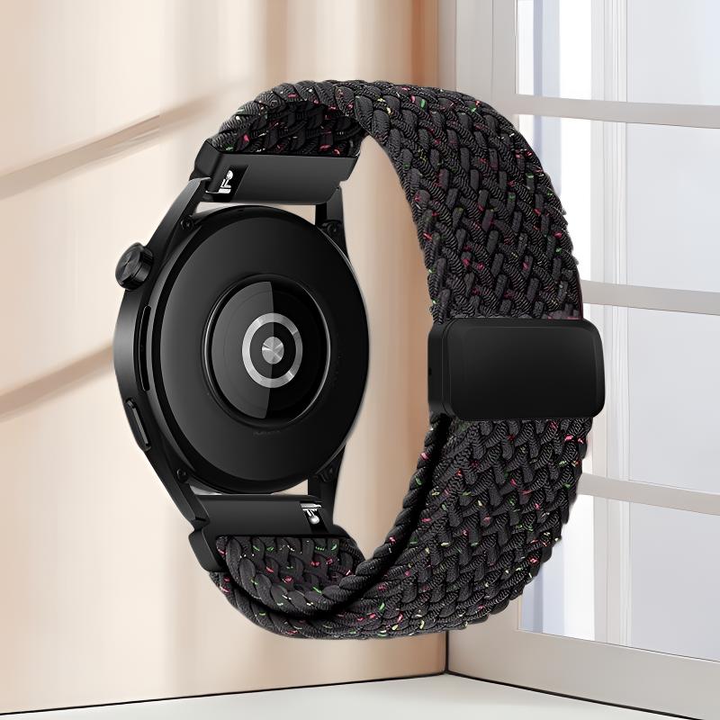 18/20/22mm Fashion Magnetic Nylon Strap for Samsung Galaxy 7/6/5/Huawei GT 6/5/4/Garmin Fenix 7/Forerunner 265 Replacement Band