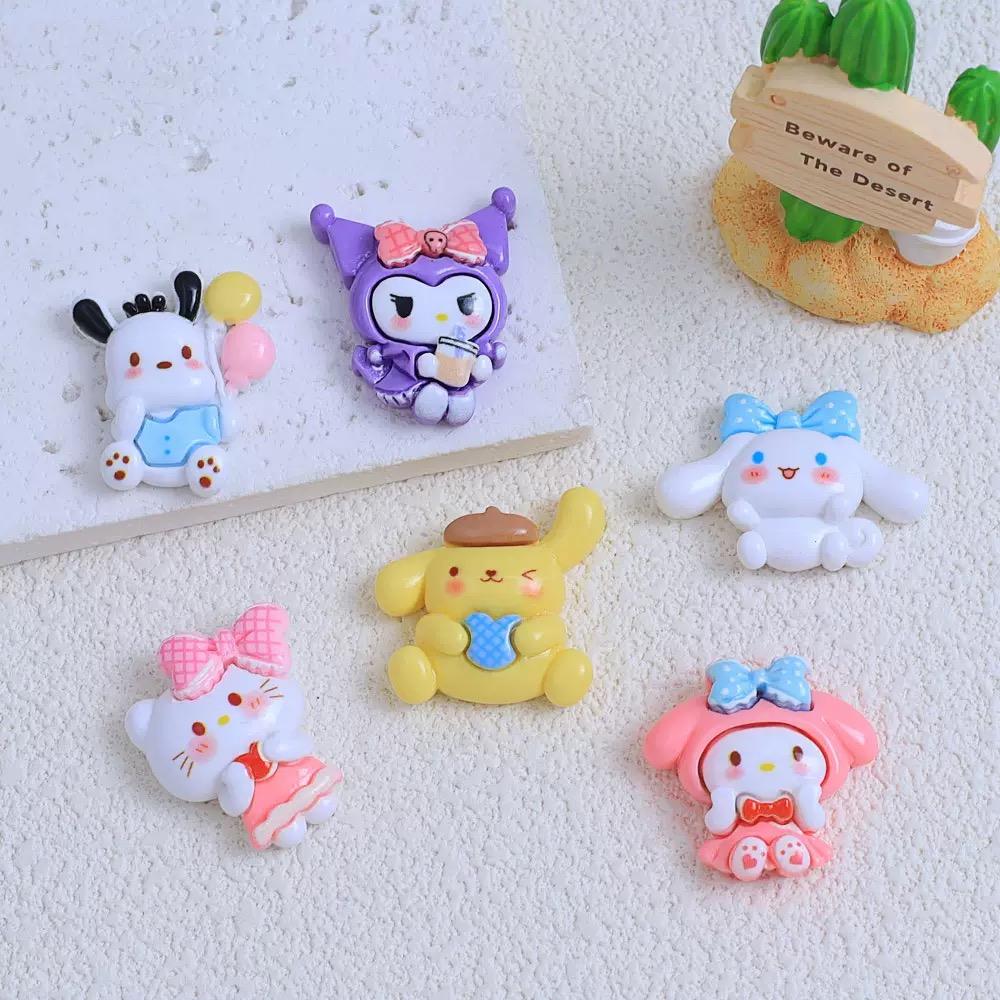 10 Pcs New Kawaii Cartoon Cute Bow Animal Series Resin Scrapbook  Diy Scrapbook Crafts A142