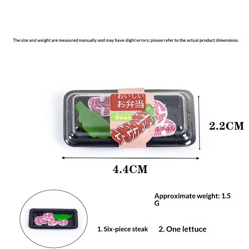 1 Pcs Simulation Miniature Food Toy Realistic Cooked Bento Box Dollhouse Decor For Doll House Kitchen Prop