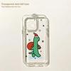Cute Cartoon Dinosaur Phone Case for IPhone 17 16 16e 15 14 13 12 11 Mini Pro Max X XR XSMax 7 8 Air Plus Transparent Back Cover