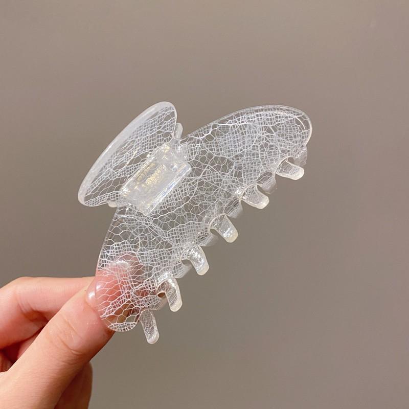 1 szt. Elegancki klips do włosów w stylu Ins z acetatowym wzorem koronki na tył głowy; Klips pazurkowy w stylu koreańskim