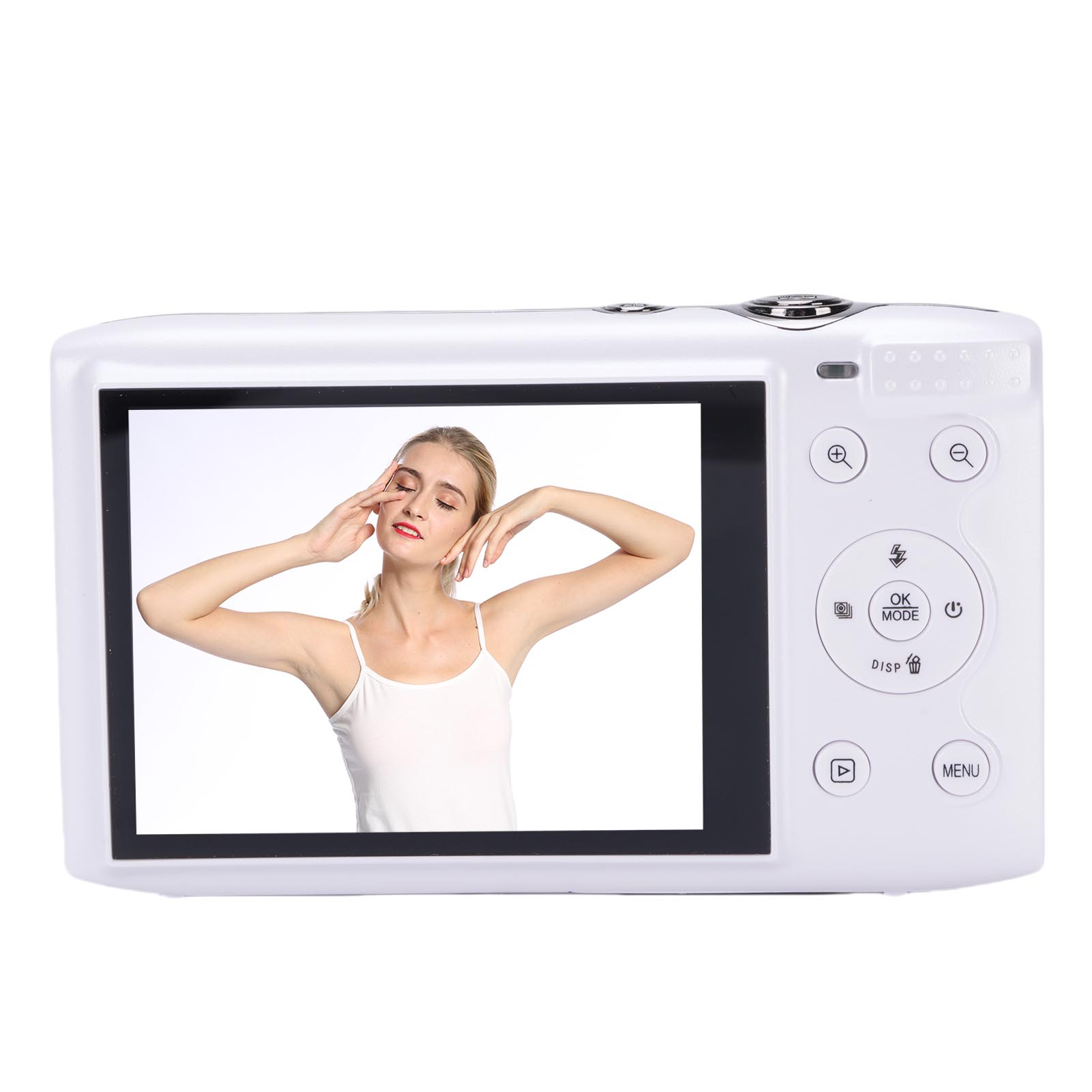 

5K Digital Camera 72MP 16X Zoom 2.8 Inch LCD Screen AF Autofocus with Flash Light WiFi Camera for Travel Photography білий