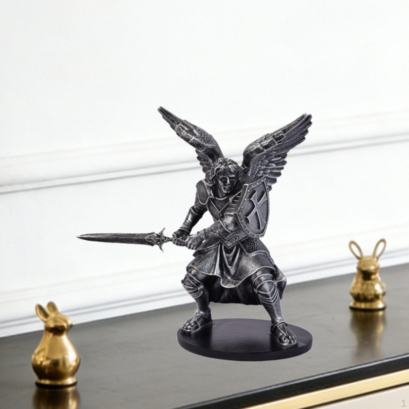

, Angel Statue, Handcrafted Decoration, Collectible Compact Ornament, Resin Sculpture for срібний
