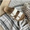 Muffin dicke Sohle Erhöhung coole Hausschuhe Damen neue Sommerkleidung ein Riemen mit lässige Strandschuhe Hausschuhe