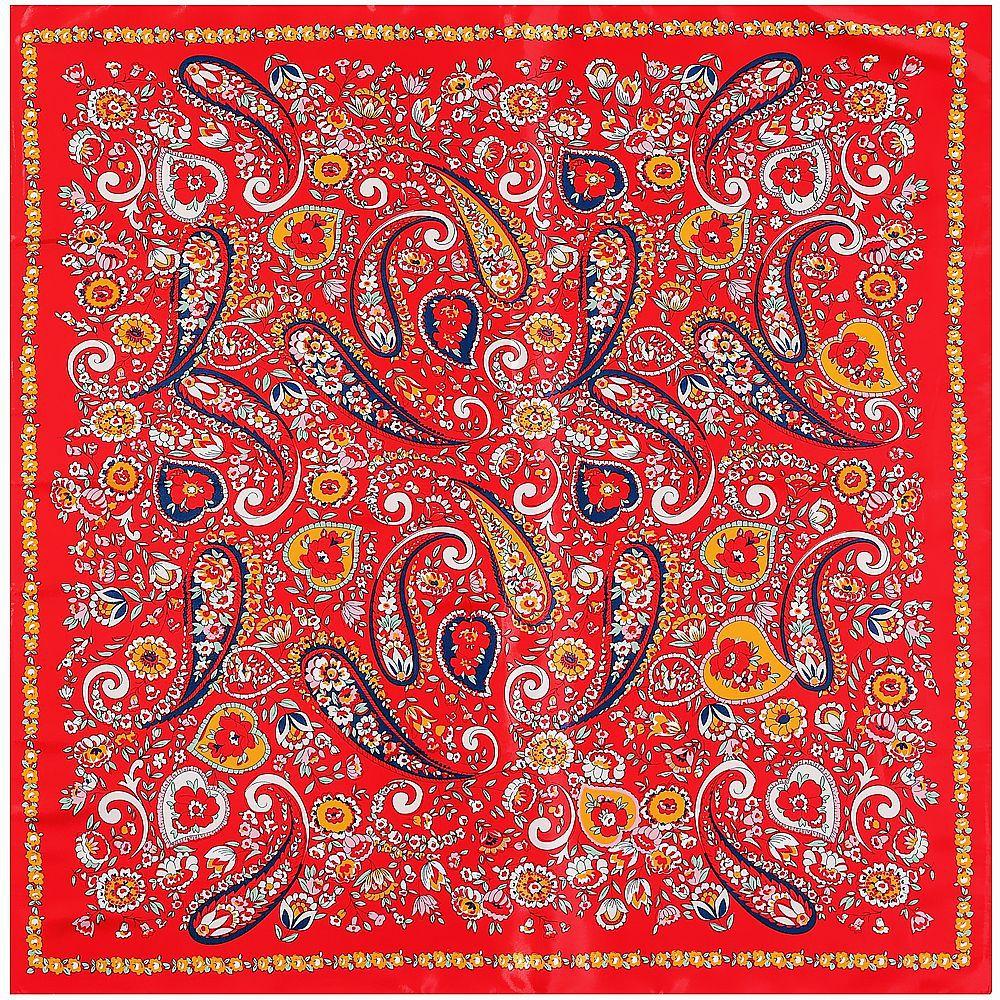 Luxury four leaf clover flower Headband Hijab Bandana Women Satin Silk Scarf Shawl Foulards Femme Square Scarves Wraps 90*90CM