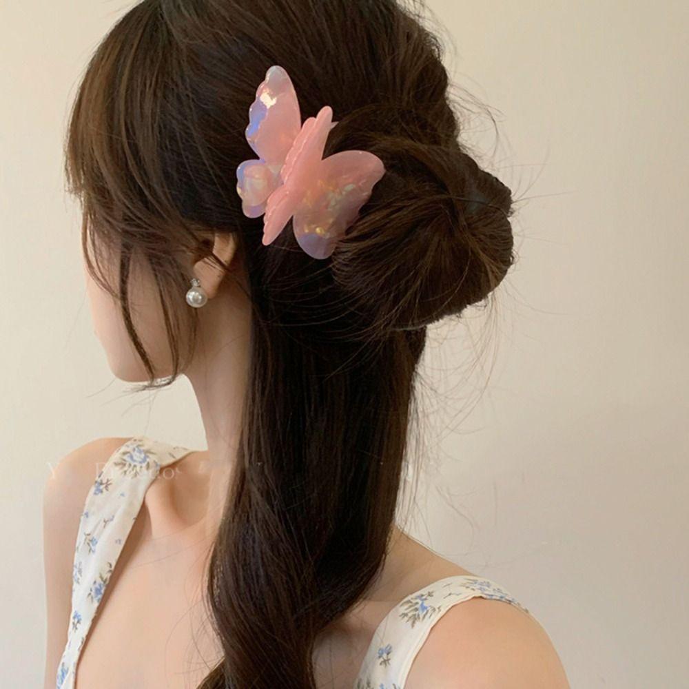 Elf Butterfly Hair Clip Acetic Acid Large Shark Clip Acetate Butterfly Hair Claw Daily