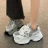 Mesh breathable sneakers platform popular white shoes women ins tide spring 2025 new Internet celebrity dad shoes