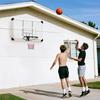 Basketballkorb, Bruchfeste Rückwand, Höhenverstellbar, Indoor & Outdoor, Stahlrahmen, Schwarz
