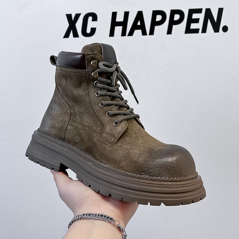 Martin boots men's versatile retro short boots thick-soled casual high-top men's tooling desert boots 2501-A