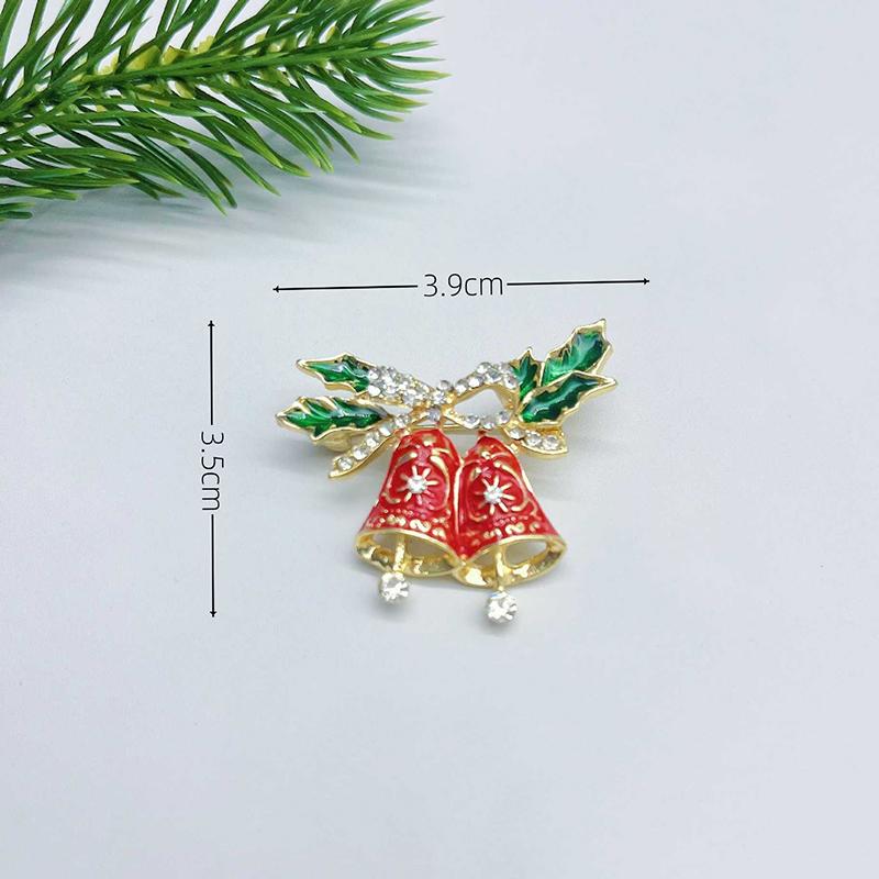 

Роскошная Изысканная Рождественская Брошь-Булавка Для Женщин Унисекс Венок Колокольчик Универсальная Брошь Вечеринка Аксессуары для Рюкзака Подарок