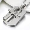 Necklace Dog Tag Pendant Ancient Egypt Egyptian Symbol Ankh Eternal Life Cross Key Life Amulet Talisman Protect Health Jewelry Charming Accessories