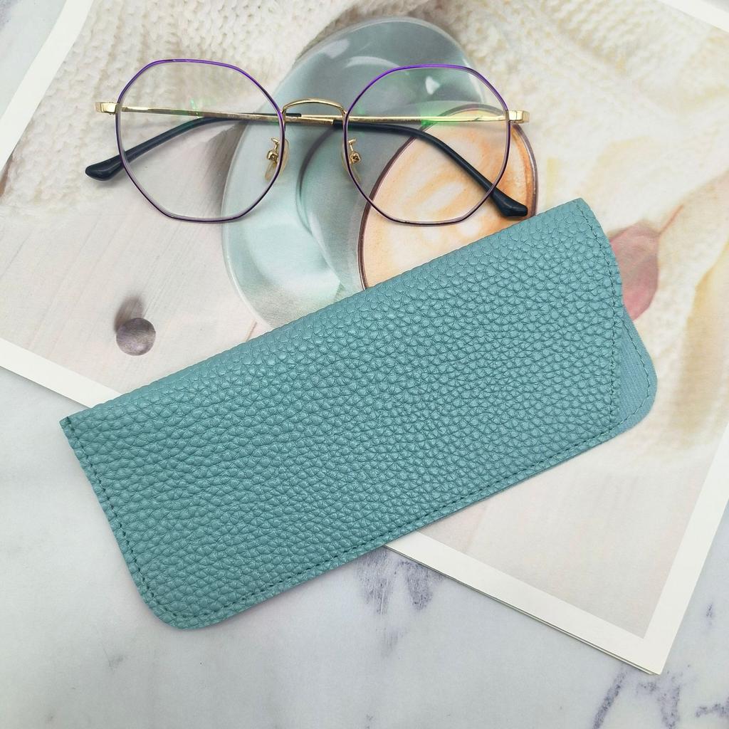 Eyewear Protective Case Ultra-Lightweight Pu Leather Glasses Pouch Litchi Grain Glasses Bag Waterproof Slip-In Glasses Case