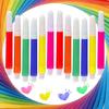 36/72pcs 6 Vibrant Colors Mini Portable Watercolor Pens Drawing Markers for Graffiti & Art Painting Stationery Art Supplies