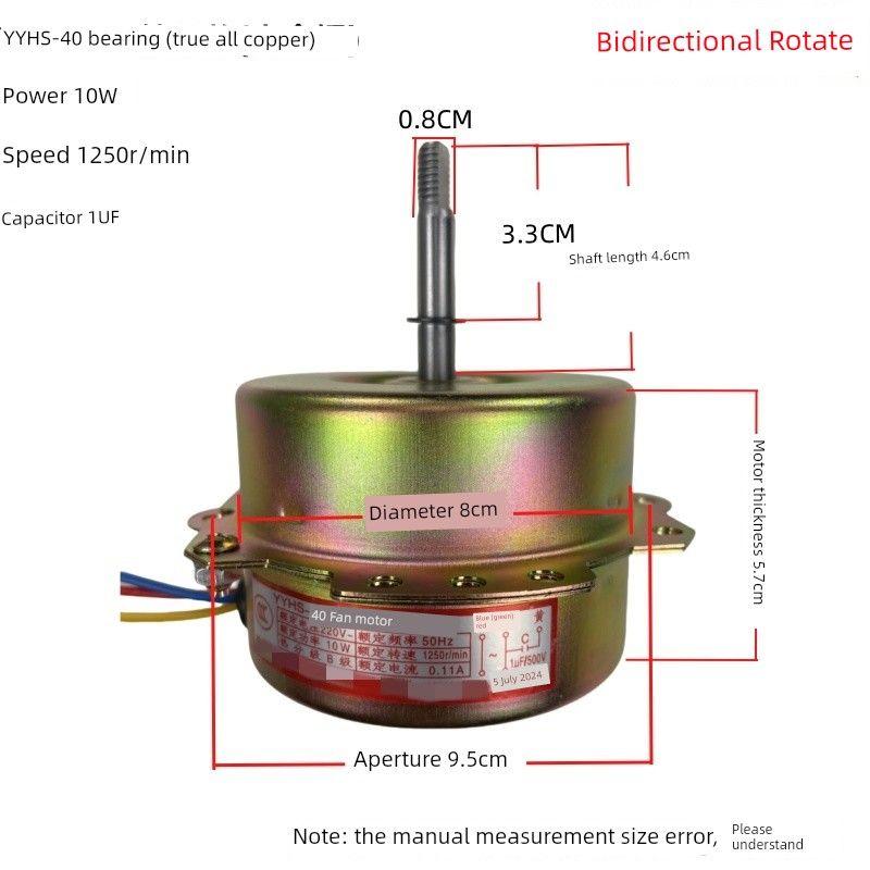 Motore ScaldaBagno YYHS-30/40 Motore Ventilatore da Soffitto Integrato Fili di Rame Neutri Motore con Cuscinetti a Sfera