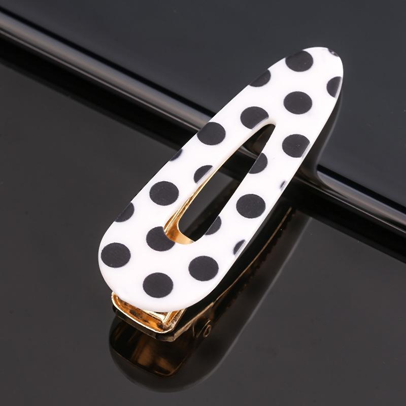 Fashion Korea Hair Clips for Girls Leopard Marble Textured Geometric Hollow Acrylic Hair Clip Hairclip Hair Clips Women Headwear