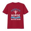 Hospice Nurse T Shirt I Work In Gods Waiting Room Design Medical Symbol Heartbeat Line Print Christian Apparel Vintage