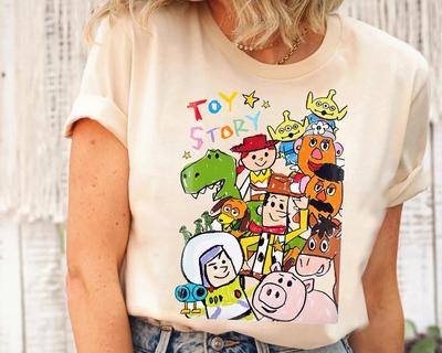 Disney Toy Story Retro Karakterek Rajz Póló Uniszex Felnőtt Gyerek Póló