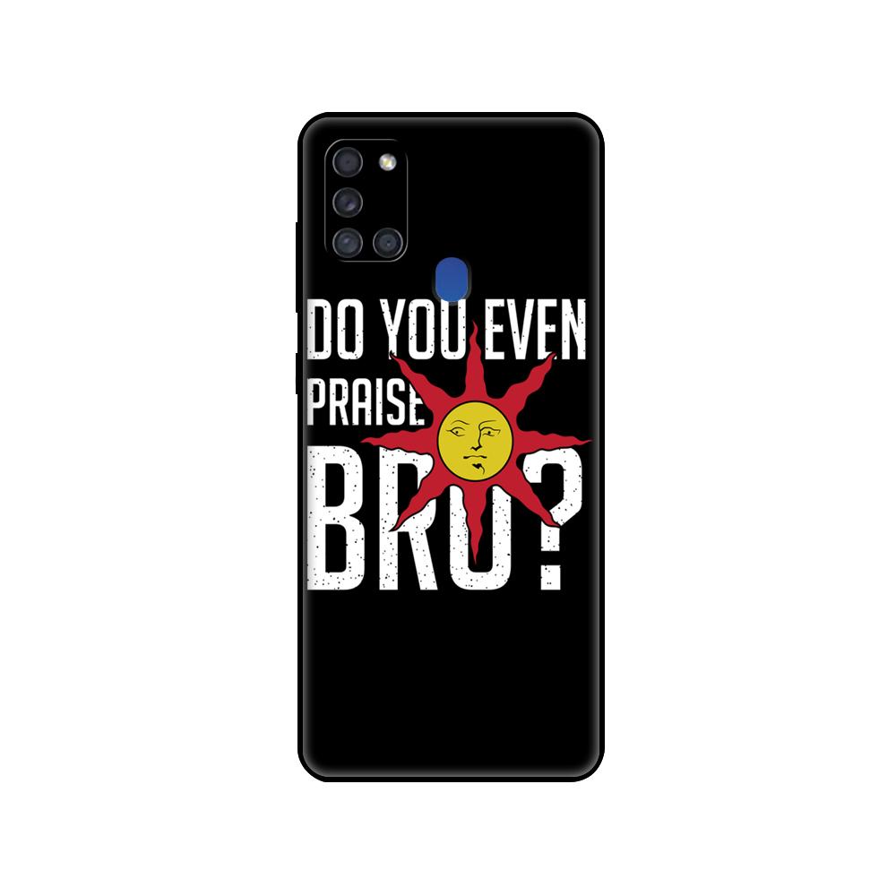 Black Tpu Case For Samsung Galaxy A50 50S A30S A10 A01 A11 A21S A31 A41 A51 A71 M21 M30S S10 LITE Praise the Sun Dark Souls